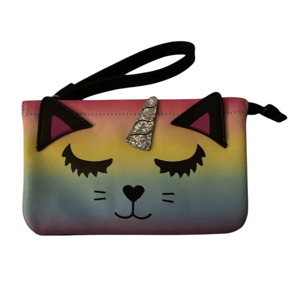 BETSY JOHNSON Women’s Leather Unicorn Wristlet Wallet 5.5 x 8.5” Like New
